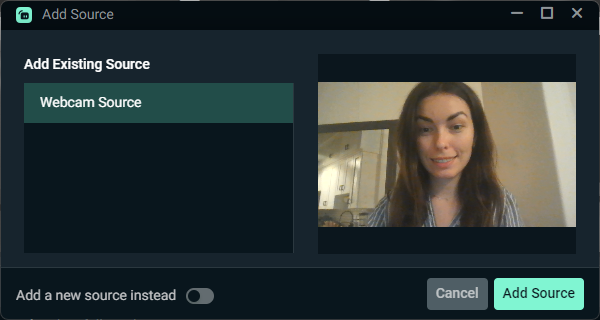 add source webcam in streamlabs desktop