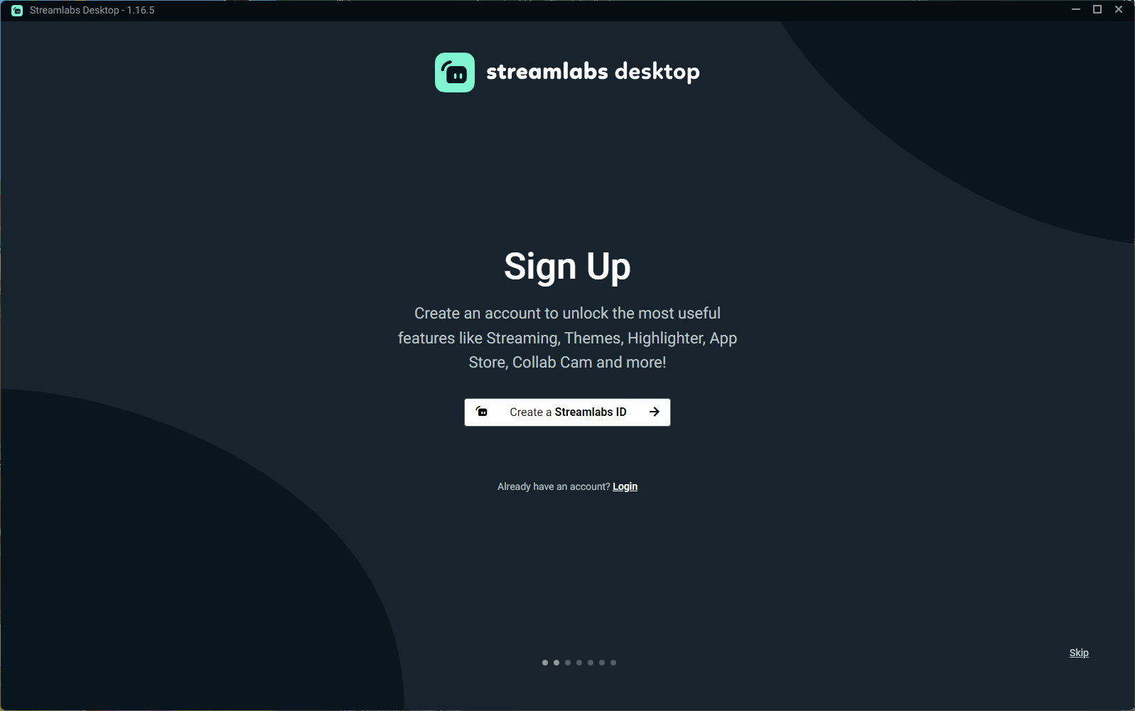 create an account getting started with streamlabs desktop