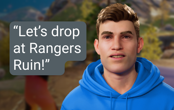 Intelligent Streaming Agent saying "Let's drop at Rangers Ruin!"