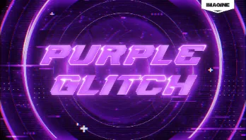 Purple Glitch Reactive Overlay