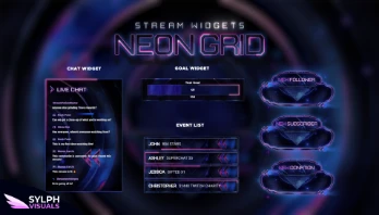 Neon Grid Widgets