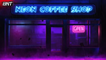 Neon Coffee Shop